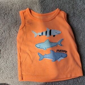 Carter's Orange and Blue Shark Tank Top